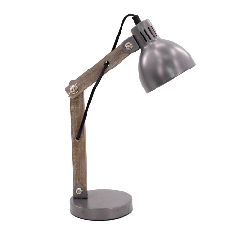 Lámpara de escritorio E14 gris vintage fiona